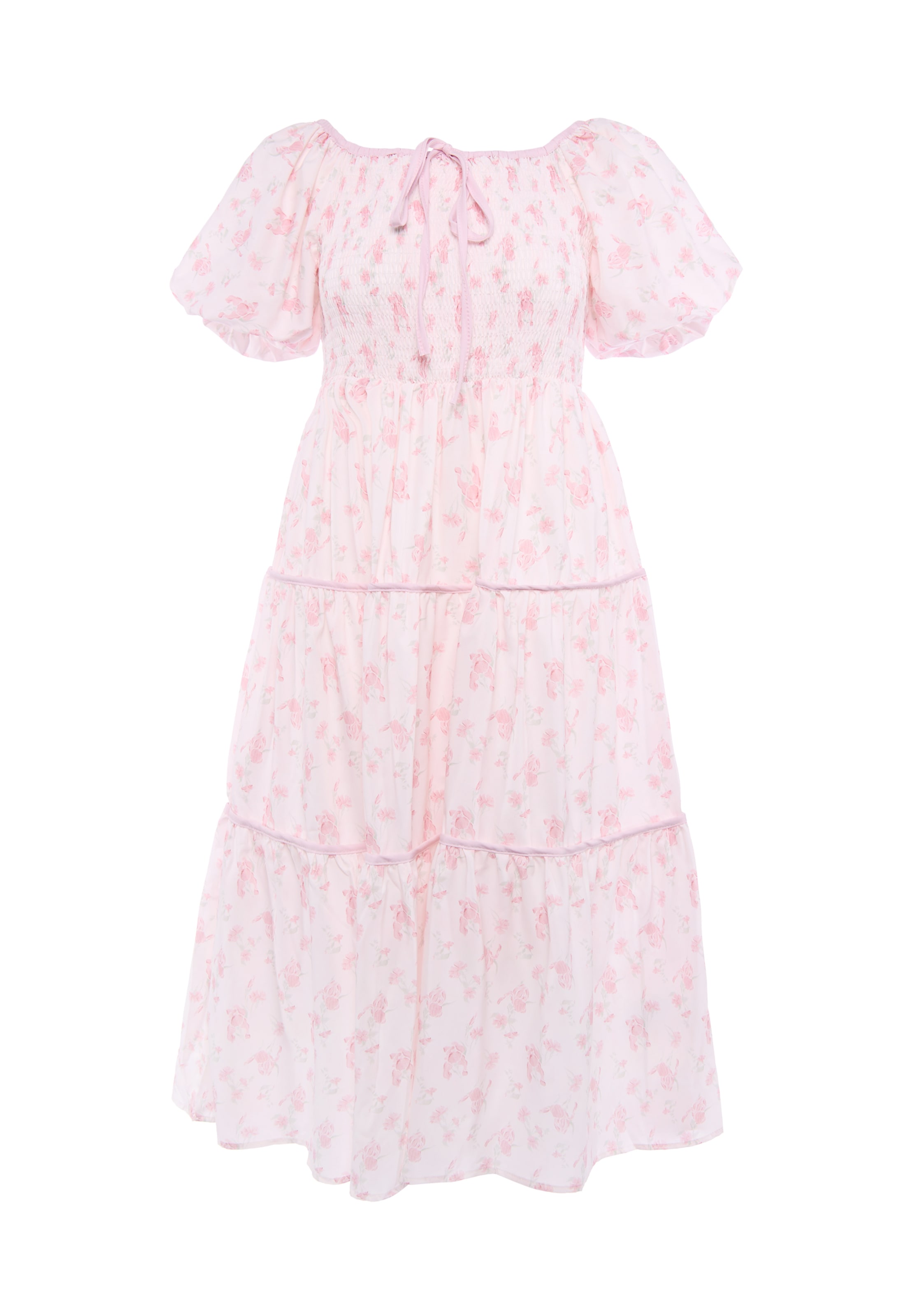 Robe Usha en rose : devant