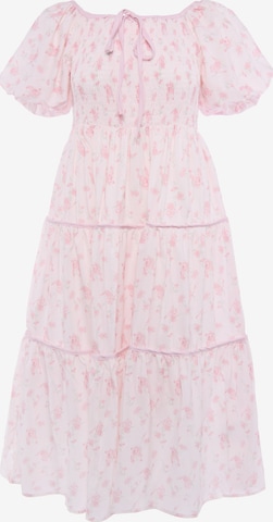Robe Usha en rose : devant