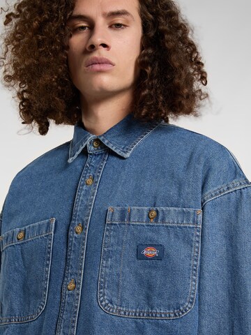 DICKIES Comfort fit Overhemd 'HOUSTON' in Blauw