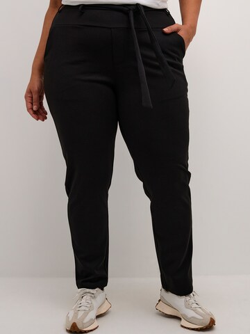 KAFFE CURVE Normalny krój Spodnie 'Jenna' w kolorze czarny