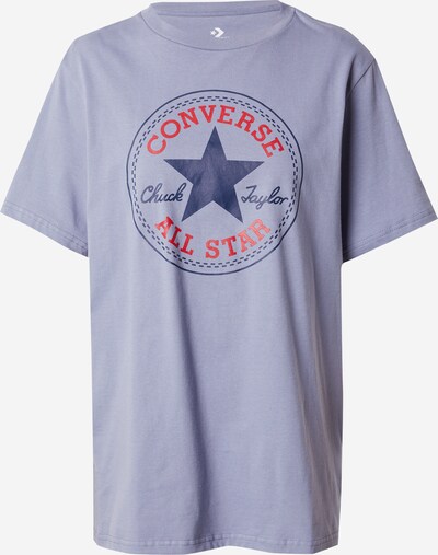 CONVERSE T-Shirt in navy / taubenblau / rot, Produktansicht