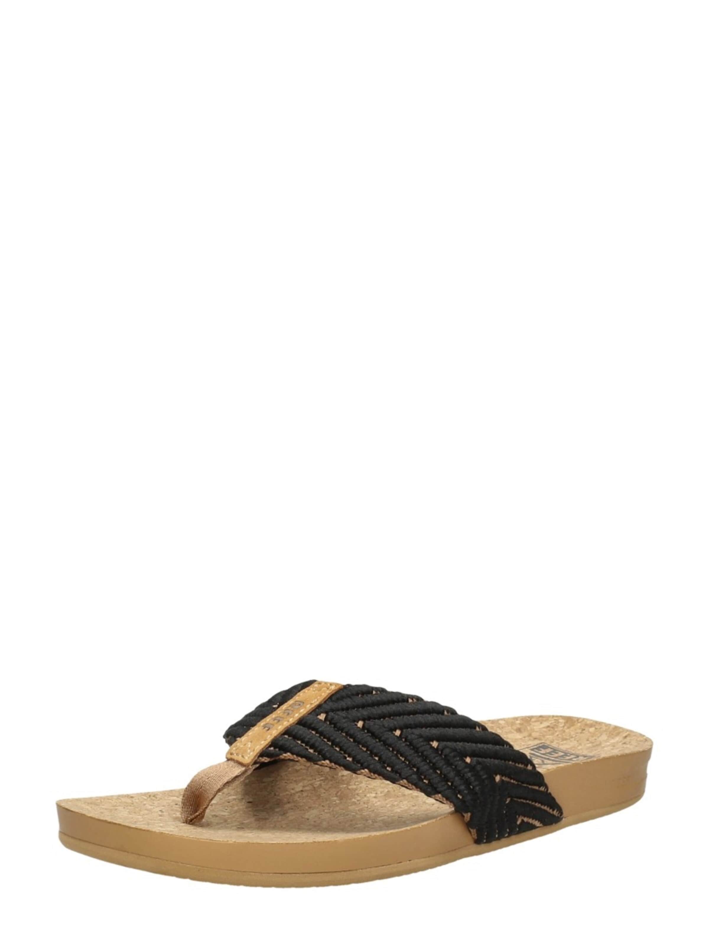 REEF Teenslipper 'Cushion Court' in Zwart