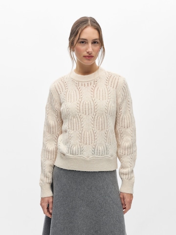 Pullover 'OBJArona' di OBJECT in beige: frontale