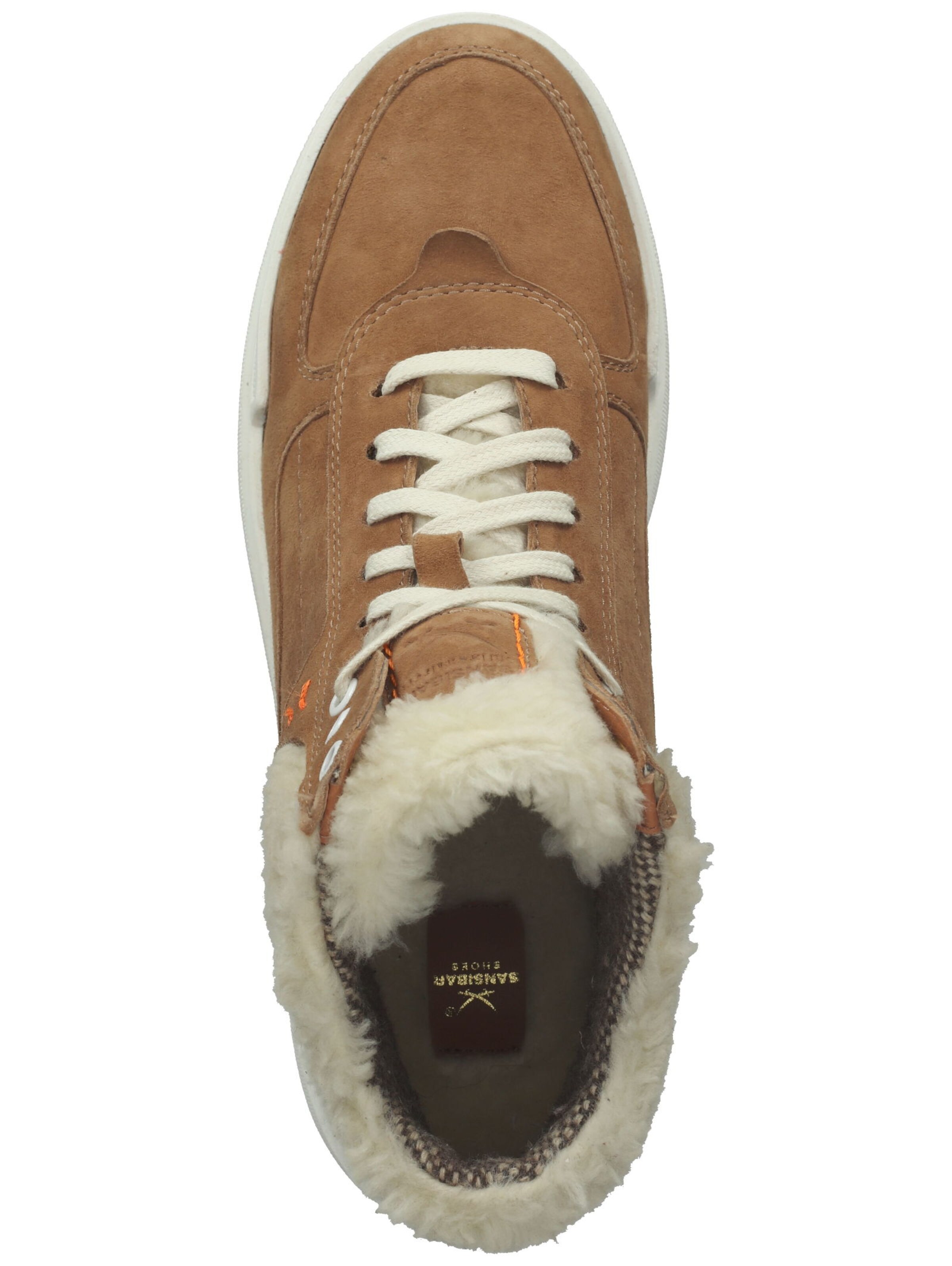 SANSIBAR Lace-up bootie in Brown