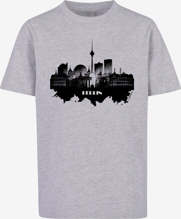 F4NT4STIC Shirt 'Cities Collection - Berlin skyline' in Grijs: voorkant