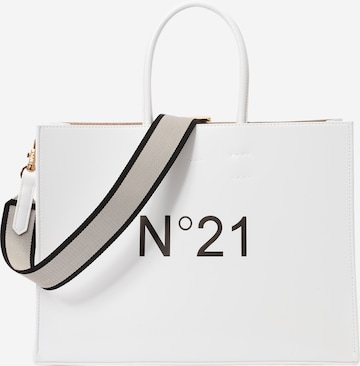 N°21 Shopper 'Horizontal' in White: front