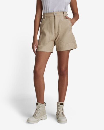 Loosefit Pantalon G-Star RAW en beige : devant