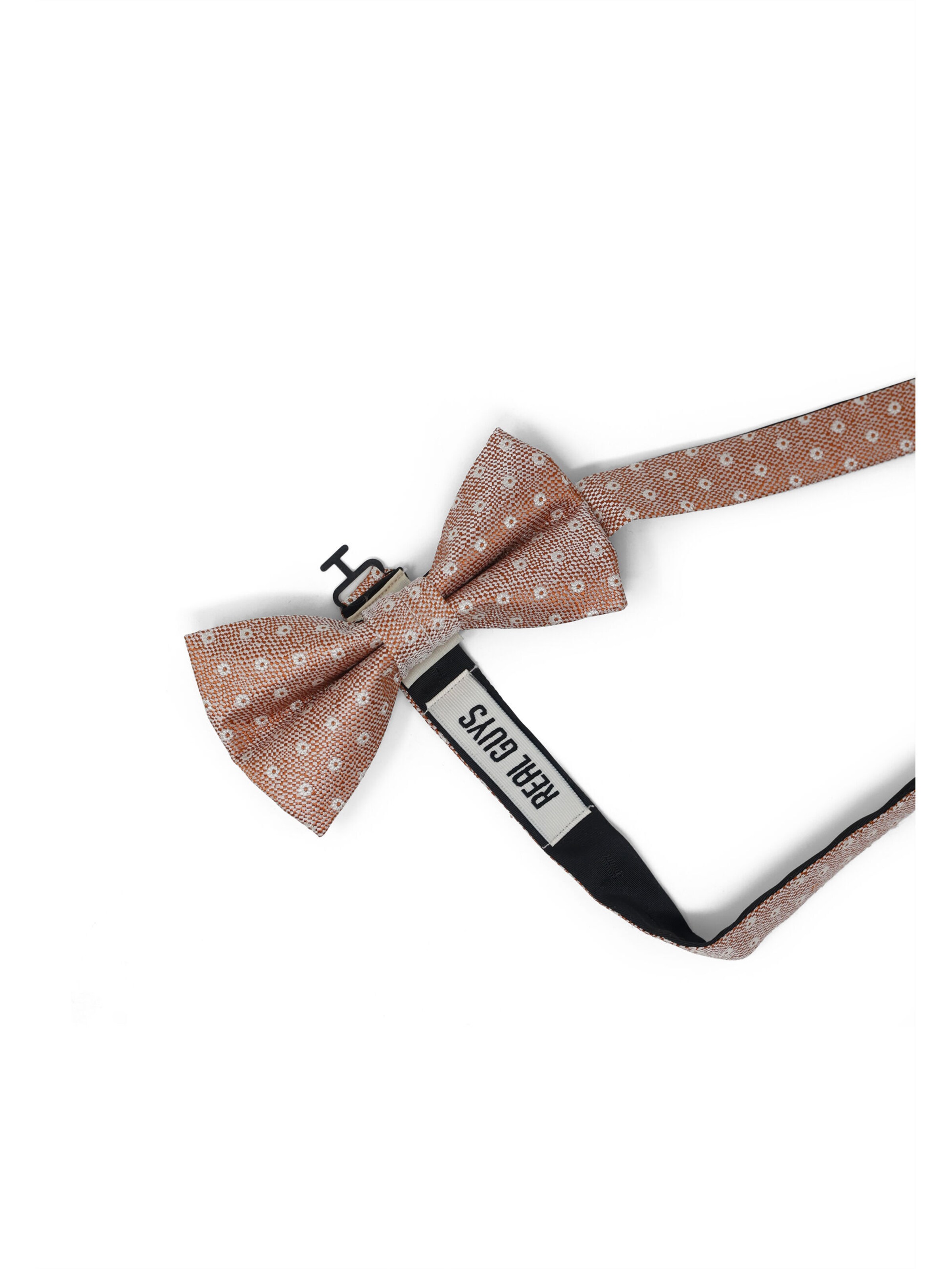 Real Guys Fliege mit elegantem Punktemuster in Braun