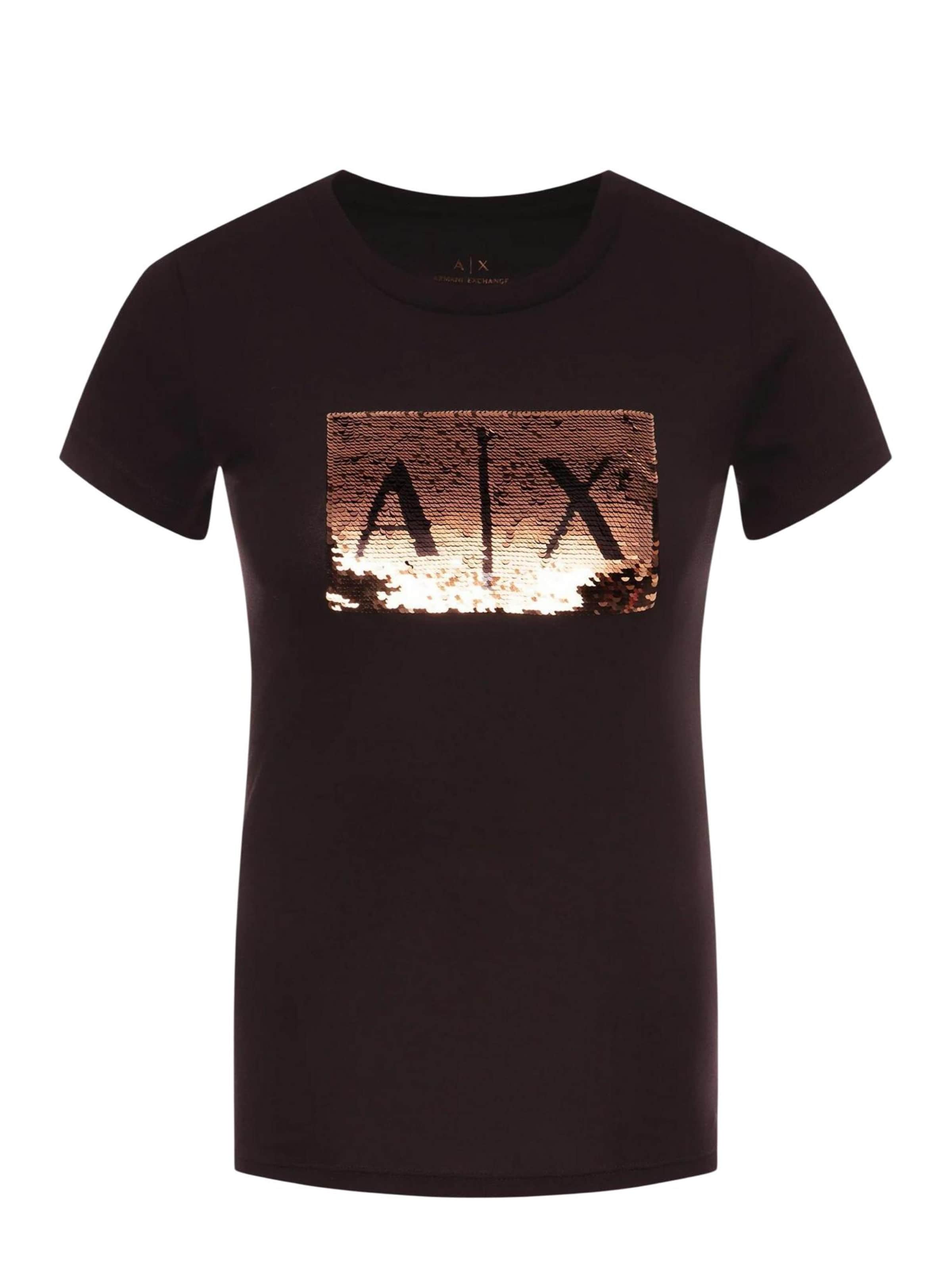 Maglietta '8NYTDL YJ73Z' di ARMANI EXCHANGE in marrone: frontale