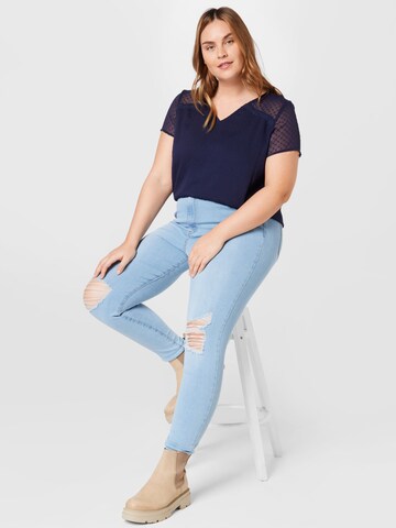 T-shirt 'Senta' ABOUT YOU Curvy en bleu