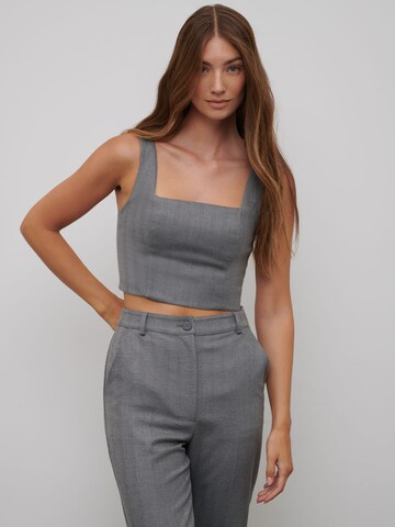 RÆRE by Lorena Rae Top 'Ida' in Grey: front