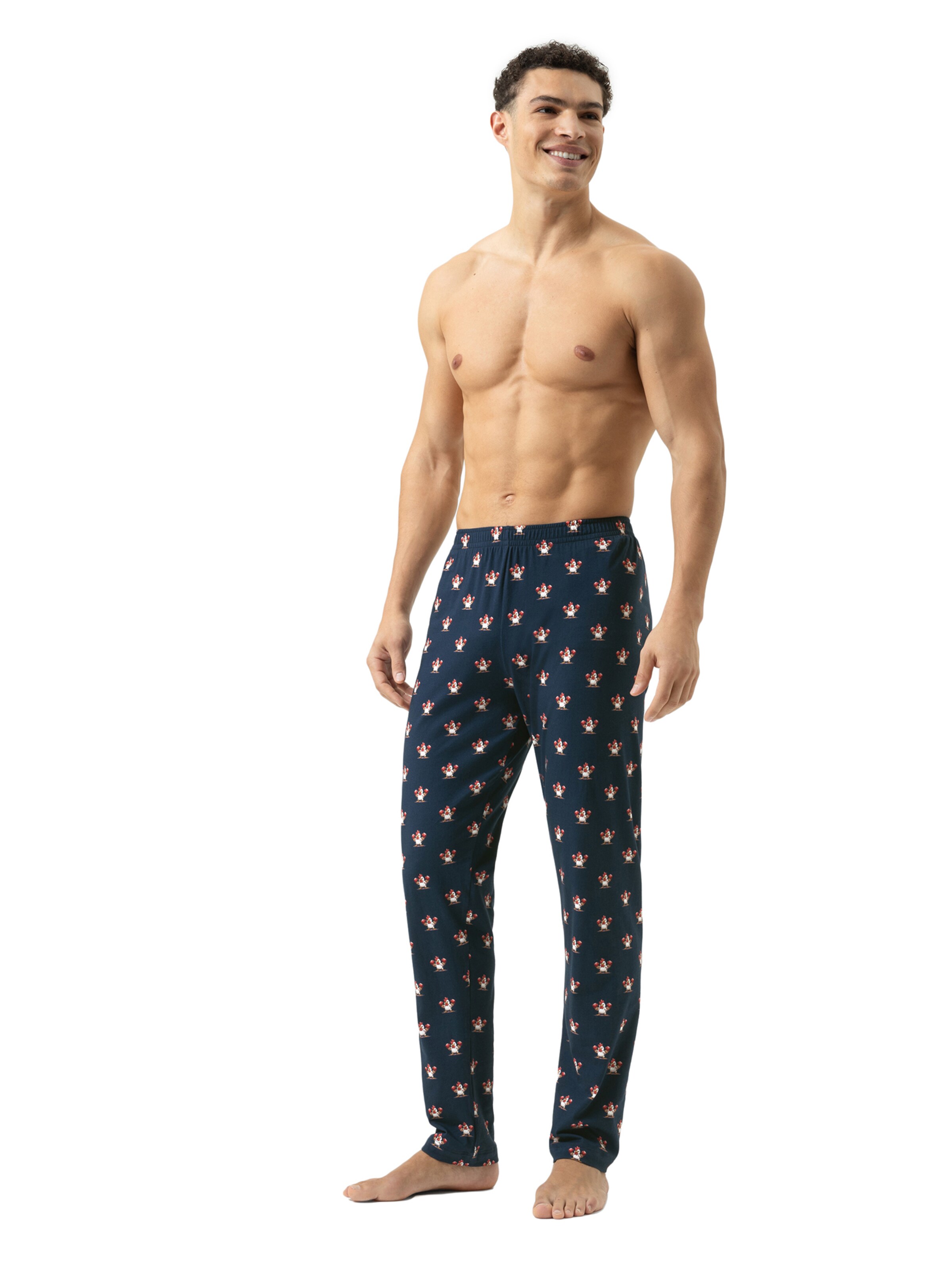 Mey Pyjamabroek 'Sporty Chicken' in Blauw: voorkant