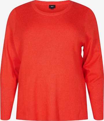 Zizzi Sweter w kolorze czerwony: przód