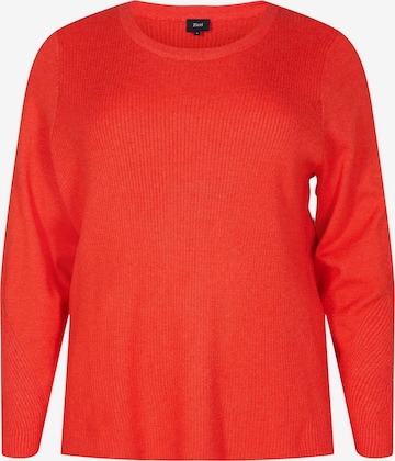 Pull-over Zizzi en rouge : devant