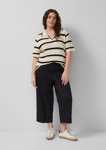 s.Oliver Wide Leg Hose in Schwarz