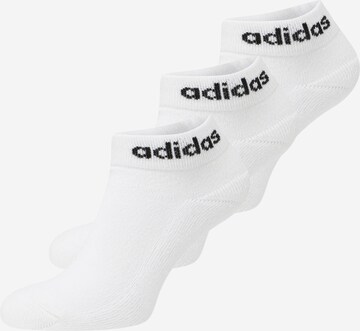 ADIDAS SPORTSWEAR Sportovní ponožky 'Linear  Cushioned ' – bílá: přední strana