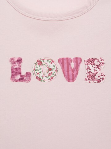 MANGO Shirt 'AMOR' in Pink
