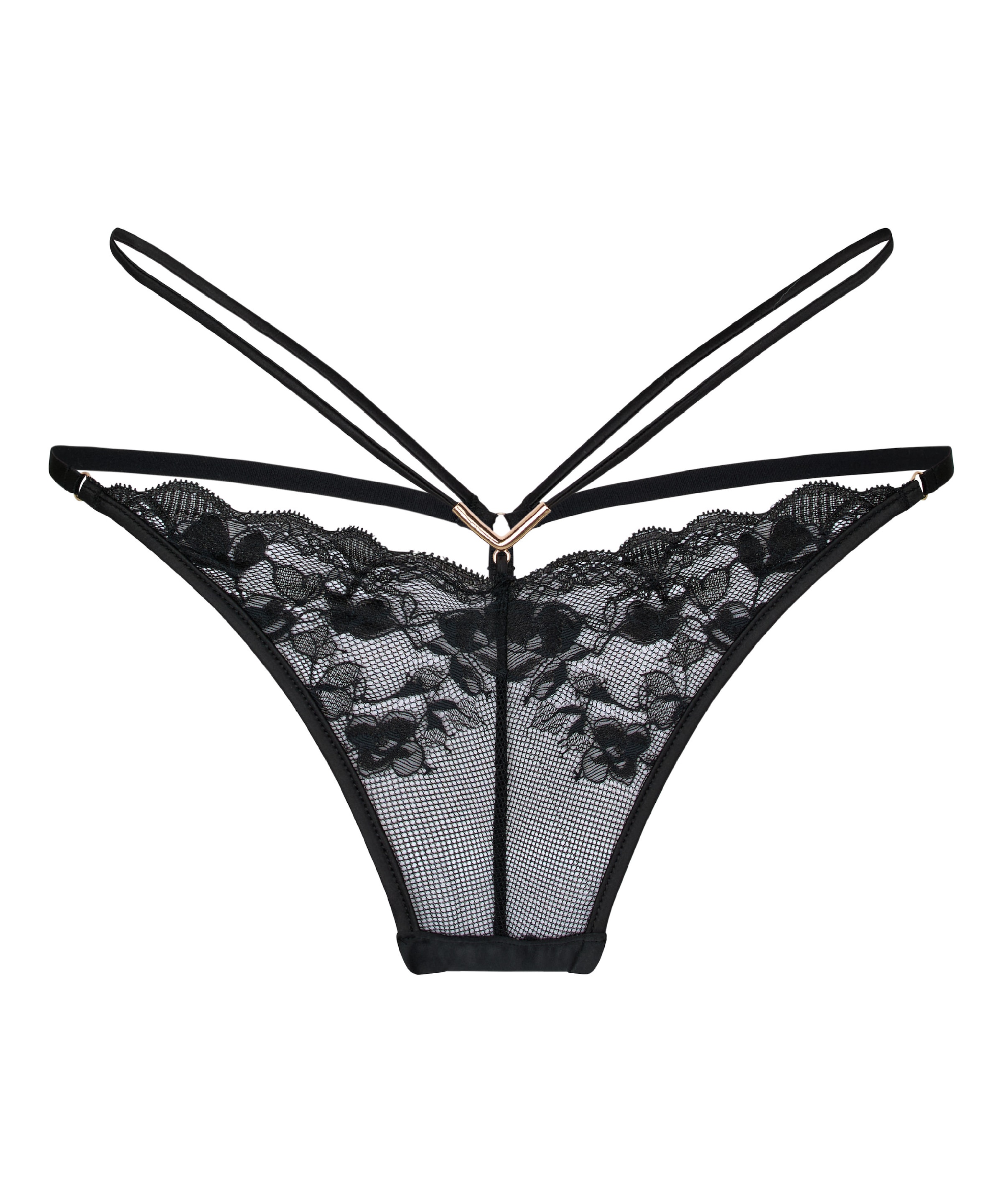 Hunkemöller Thong in Black: front