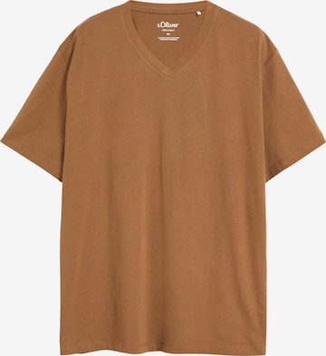 s.Oliver Men Big Sizes T-Shirt in Braun: Vorderseite