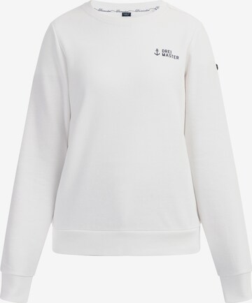 DreiMaster Maritim Sweatshirt 'Kilata' in Wit: voorkant