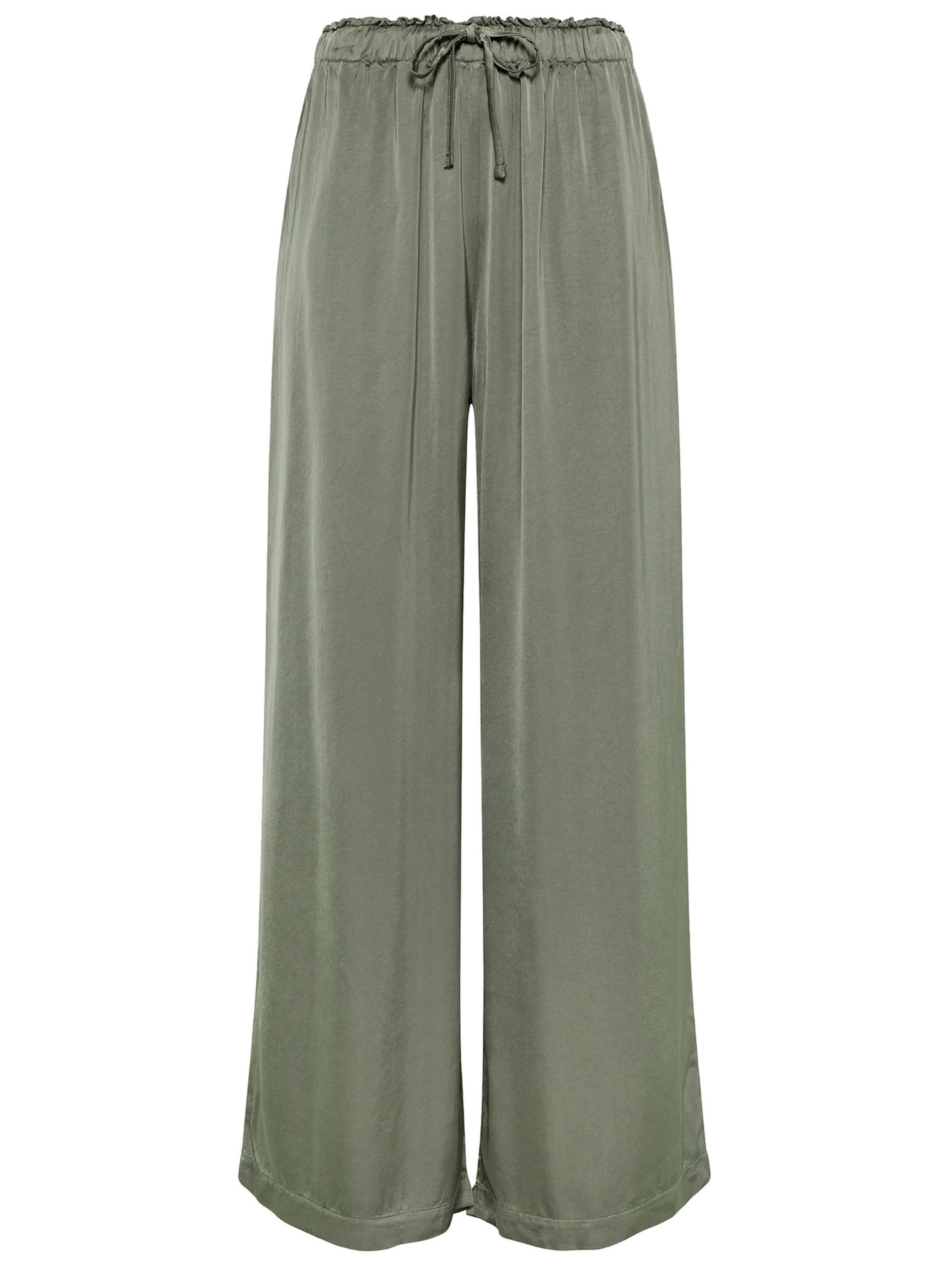 DEHA Wide Leg Hose in Grün: Vorderseite