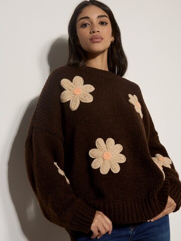 Pull-over ' ' Apricot en marron : devant