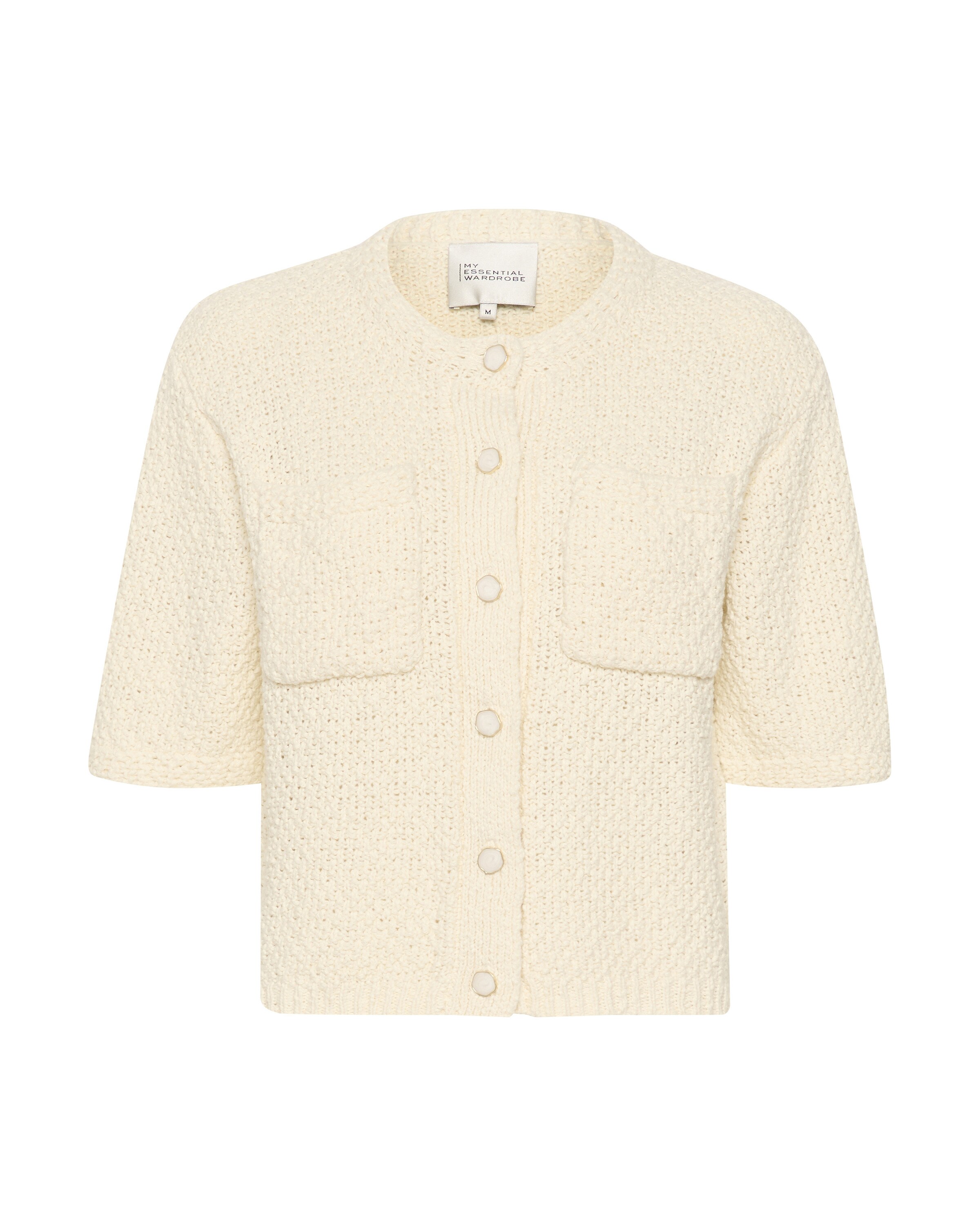My Essential Wardrobe Strickjacke in Weiß: Vorderseite