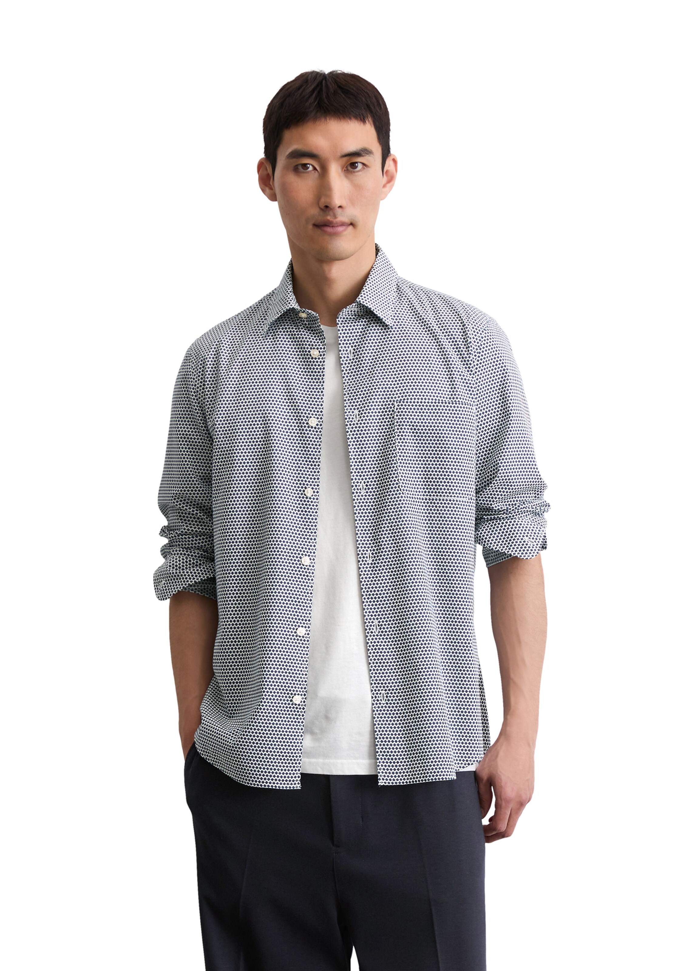 Marc O'Polo Regular fit Button Up Shirt in Blue: front