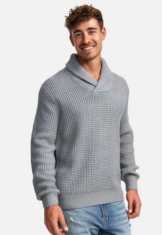 Pull-over ' Brockly ' INDICODE JEANS en gris : devant