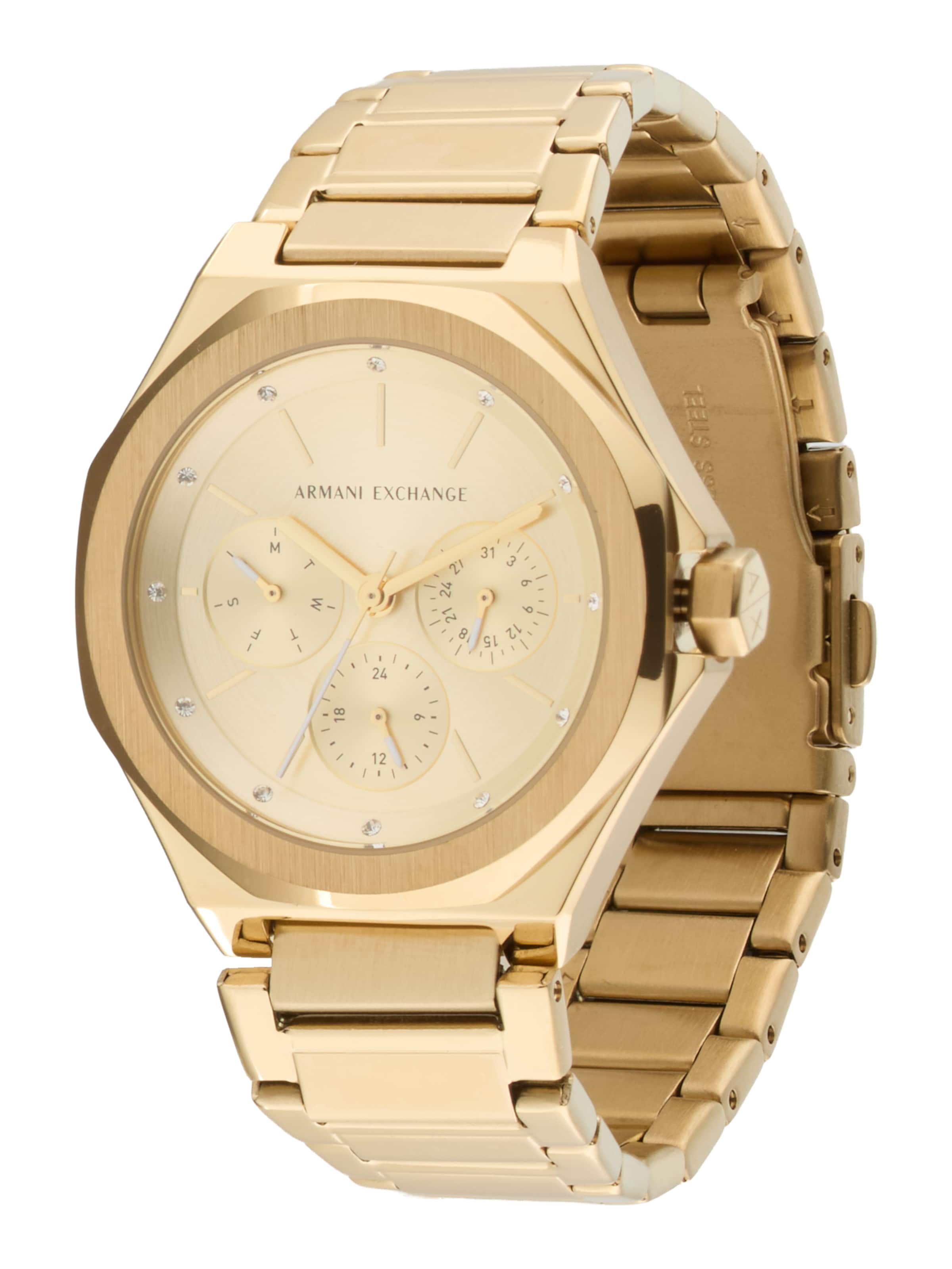 ARMANI EXCHANGE Analogové hodinky – zlatá: přední strana