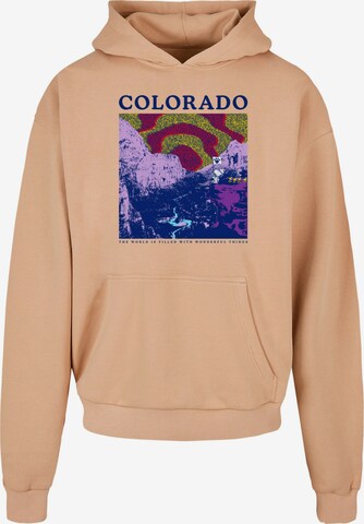 Merchcode Sweatshirt 'Peanuts - Colorado' in Beige: voorkant