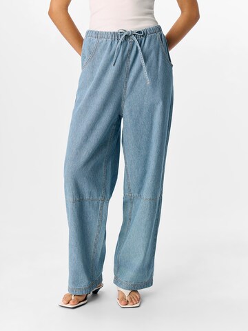 OBJECT Wide leg Jeans 'OBJRALY' in Blue: front