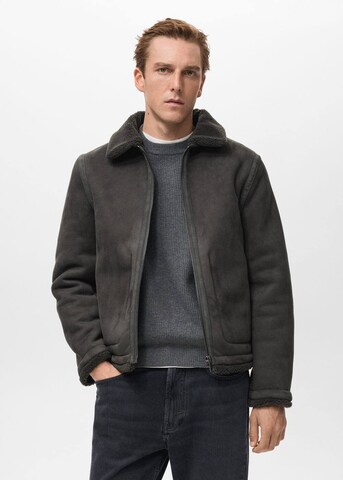 MANGO MAN Winter Jacket 'Idris' in Grey: front