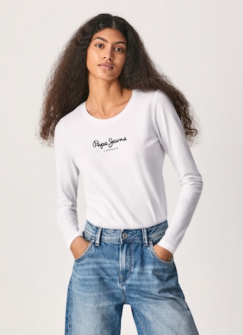 Pepe Jeans Тениска 'New Verginia' в бяло: отпред