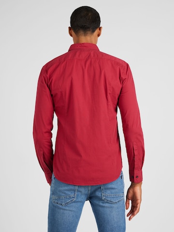 HUGO Red Slim Fit Paita 'Ermo' värissä punainen