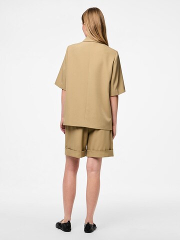 PIECES Regular Broek 'PCTempre' in Bruin