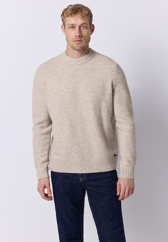 Street One MEN Pullover in Beige: Vorderseite