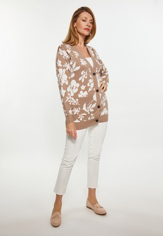 Usha Knit Cardigan in Brown