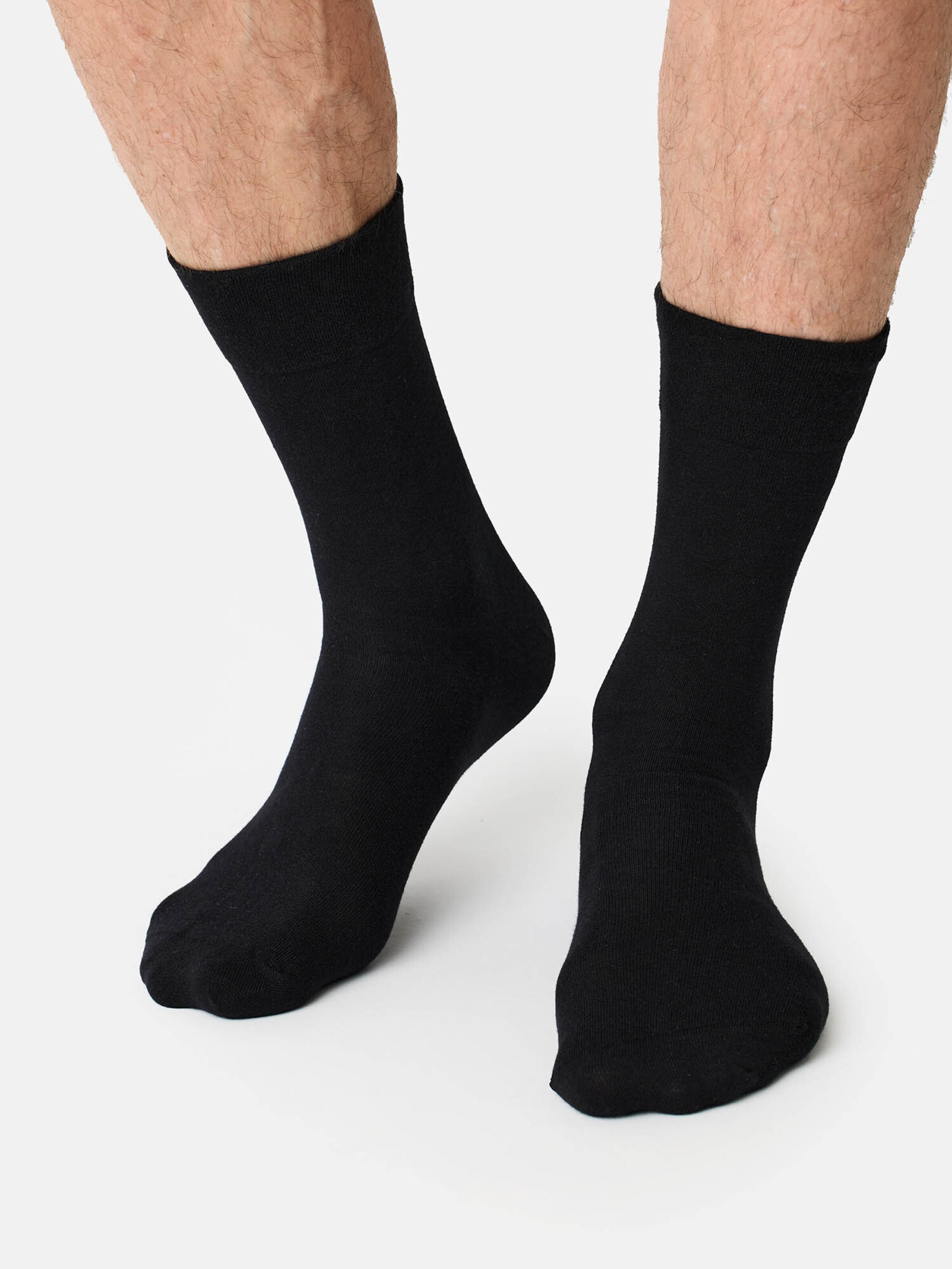 Chaussettes ' 98% Baumwolle weich atmungsaktiv ' Nur Die en noir : devant