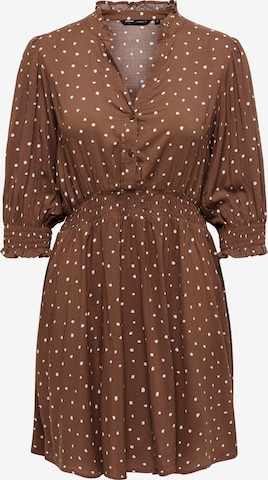 ONLY - Vestido camisero 'ONLRaya' en marrón: frente