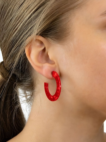 Orecchini 'Acetat Abby' di Fräulein Wunder in rosso