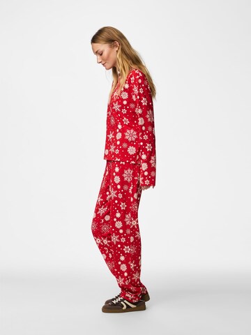 PIECES Pyjamas 'PCNaya X-Mas' i rød