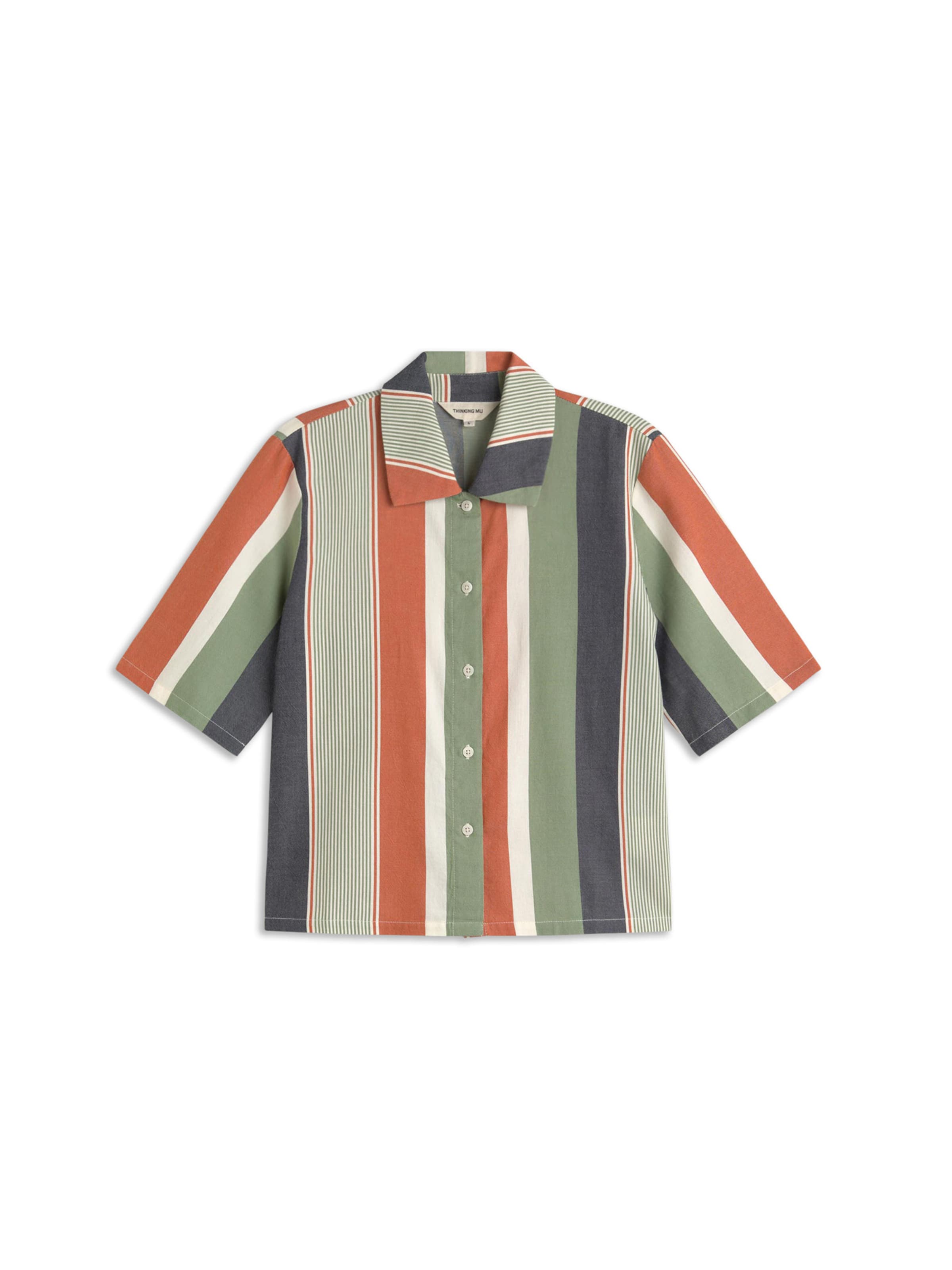 Thinking MU Blouse ' ANE ' in Groen: voorkant