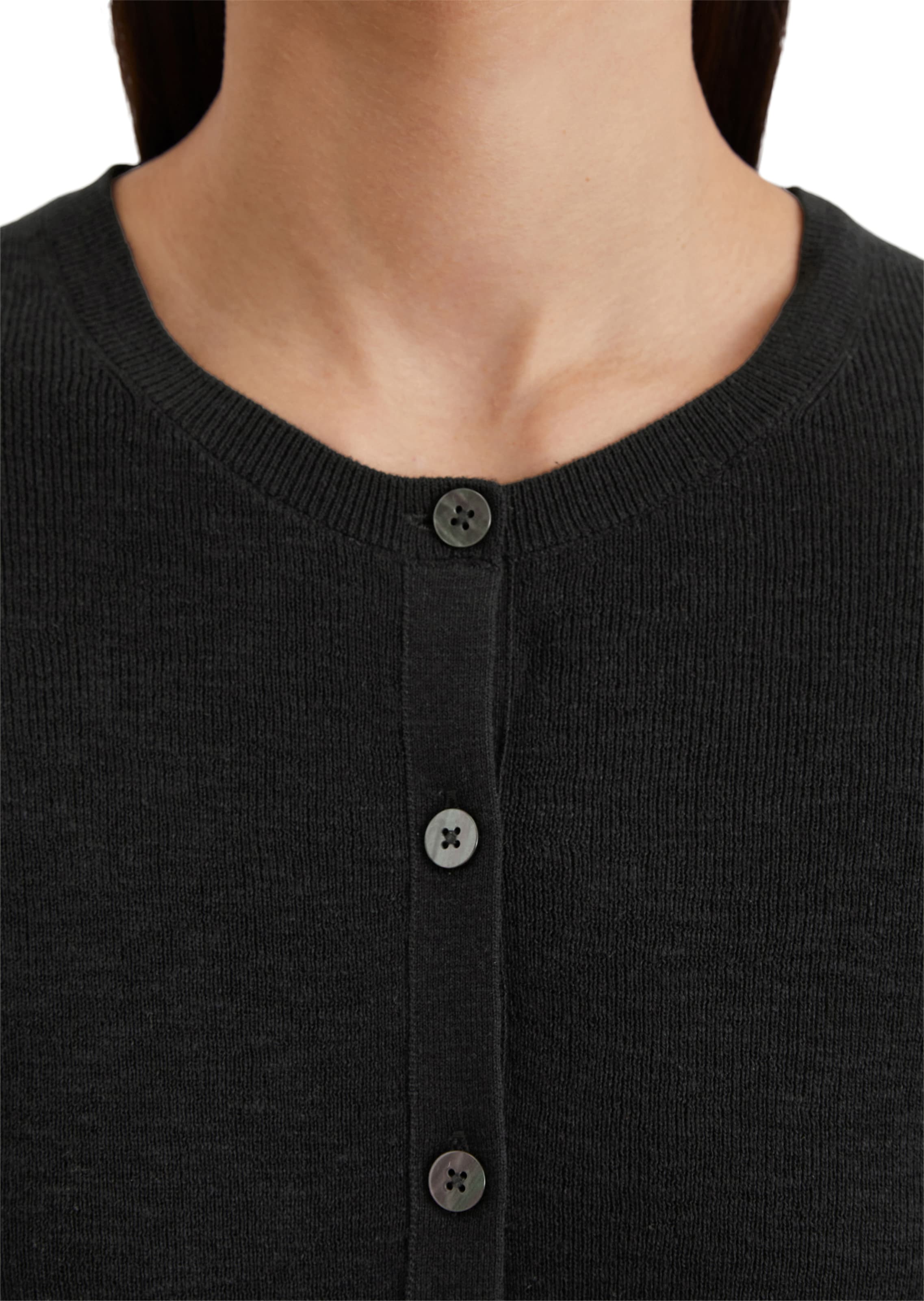 Marc O'Polo Gebreid vest in Zwart