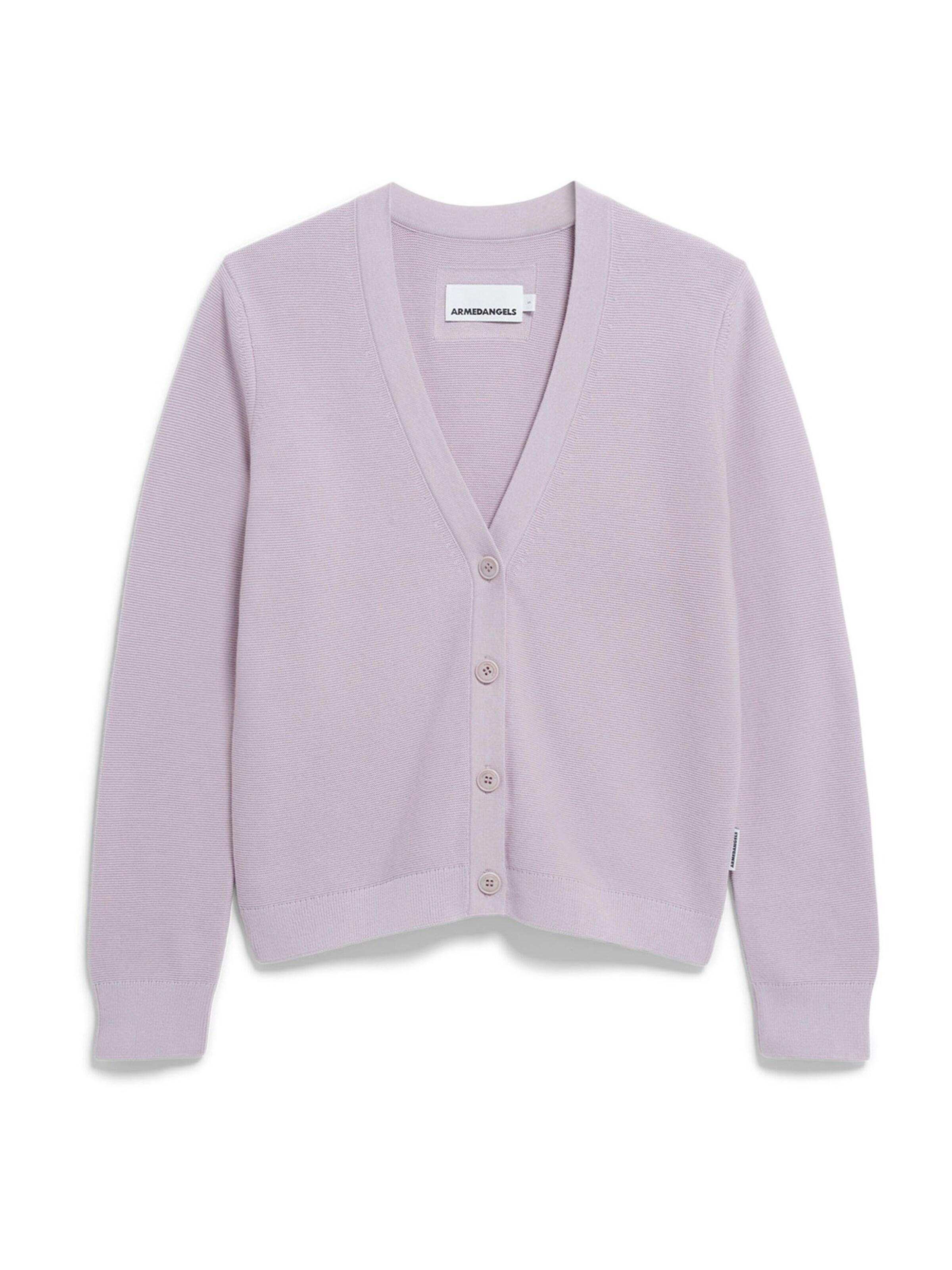 ARMEDANGELS Gebreid vest 'MENAAL' in Lila: voorkant