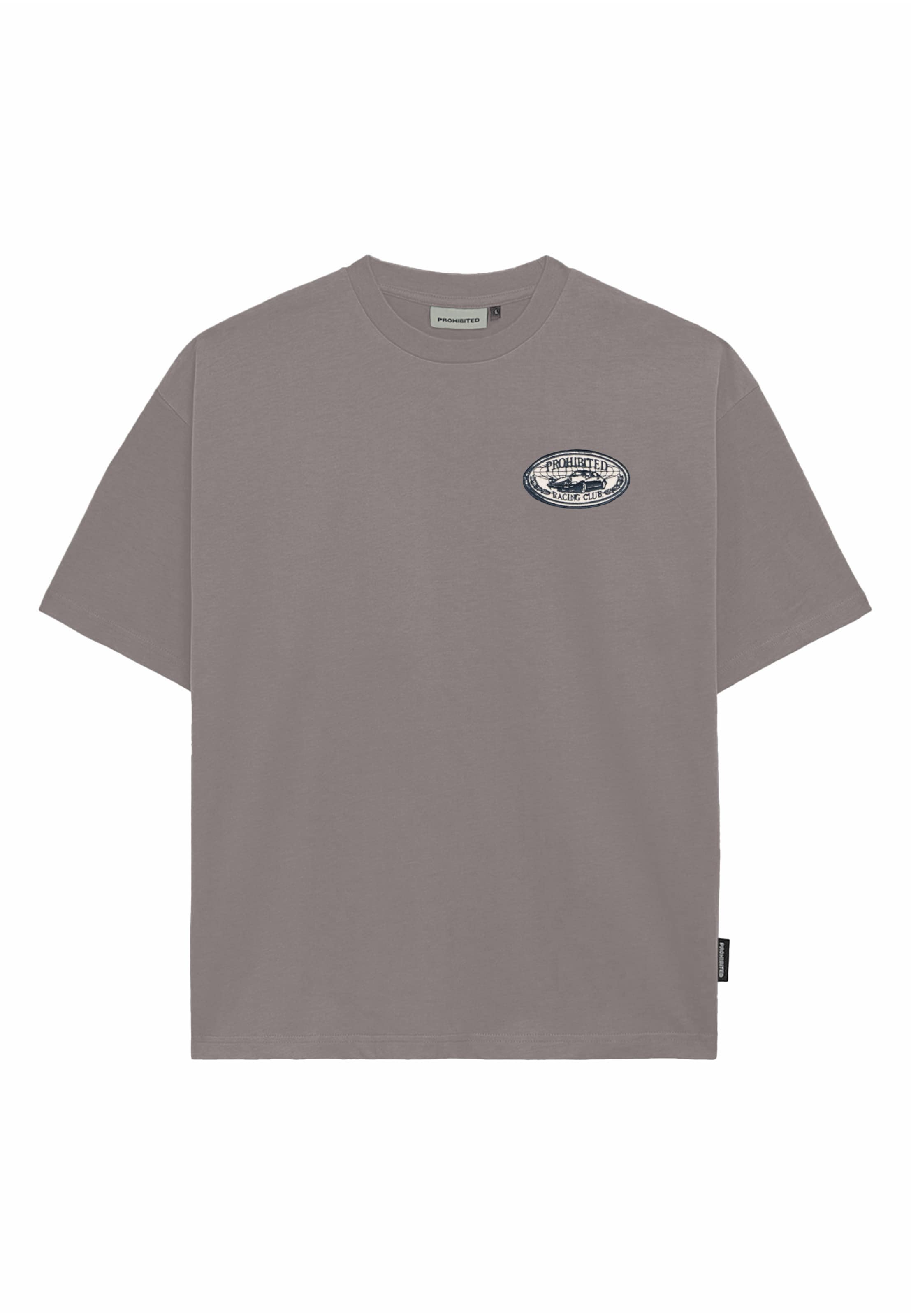 T-Shirt 'Racecore' Prohibited en gris : devant