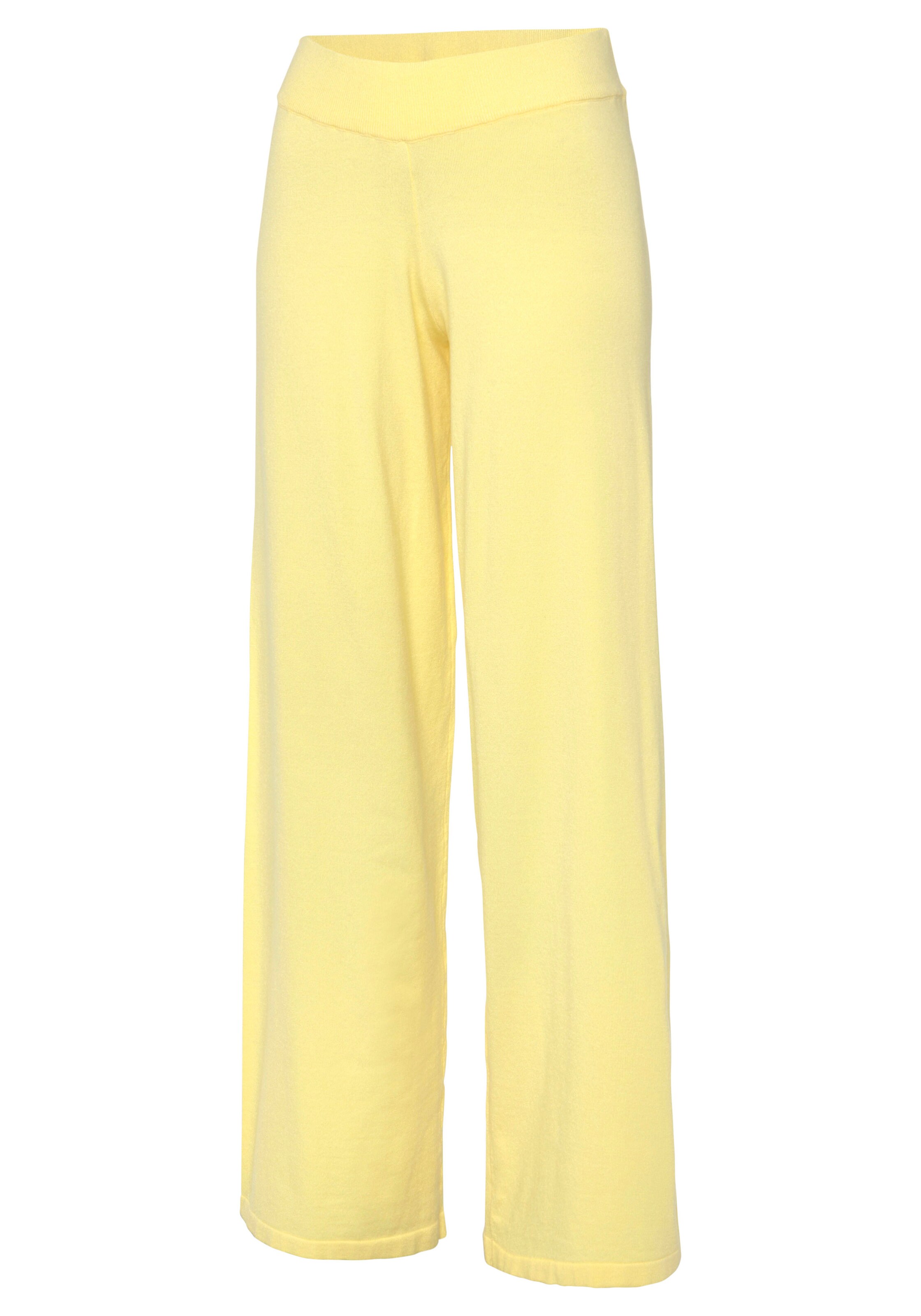 LASCANA Wide leg Trousers in Yellow