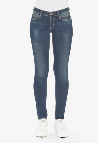 Le Temps Des Cerises Slimfit Jeans 'PULP' in Blauw: voorkant