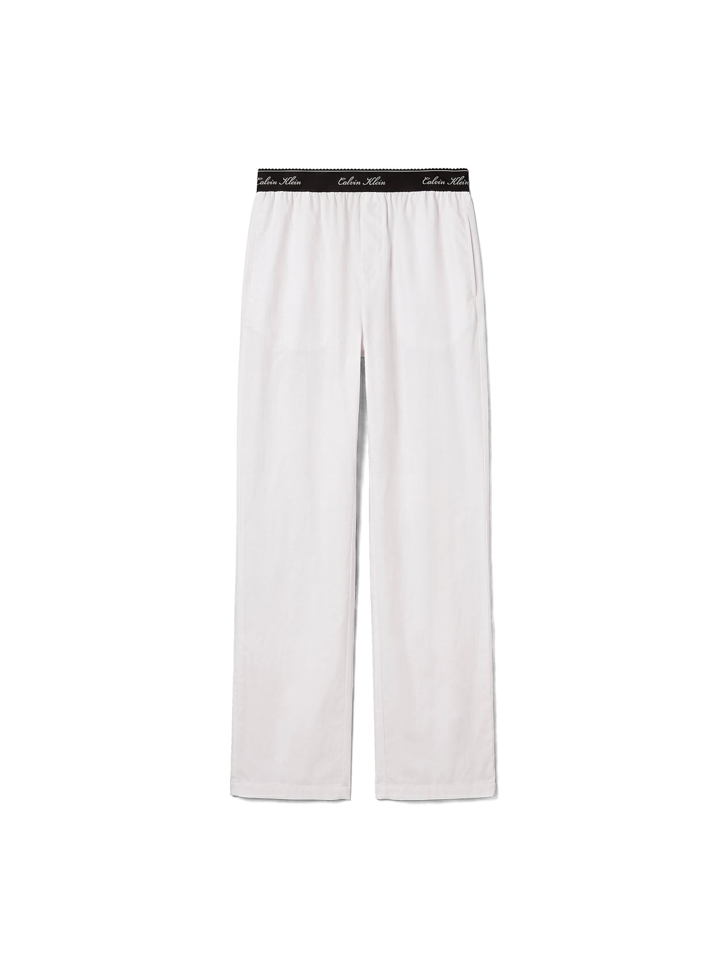 Calvin Klein Pajama Pants in White: front