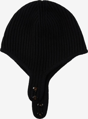 GOBI Cashmere Pipo 'Knitted Aviator Cap' värissä musta: etupuoli
